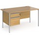 Harlow Straight Desk with 2 Drawer Pedestal